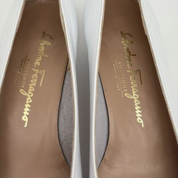 Salvatore Ferragamo Women’s White Shoes Size 7 1/2 AA - Picture 4 of 15